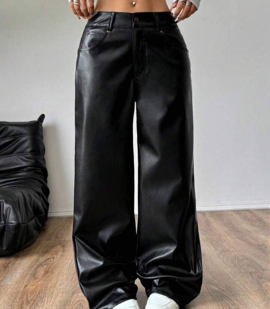 Pantalon Baggy De Cuero - New York