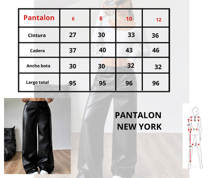 Pantalon Baggy De Cuero - New York
