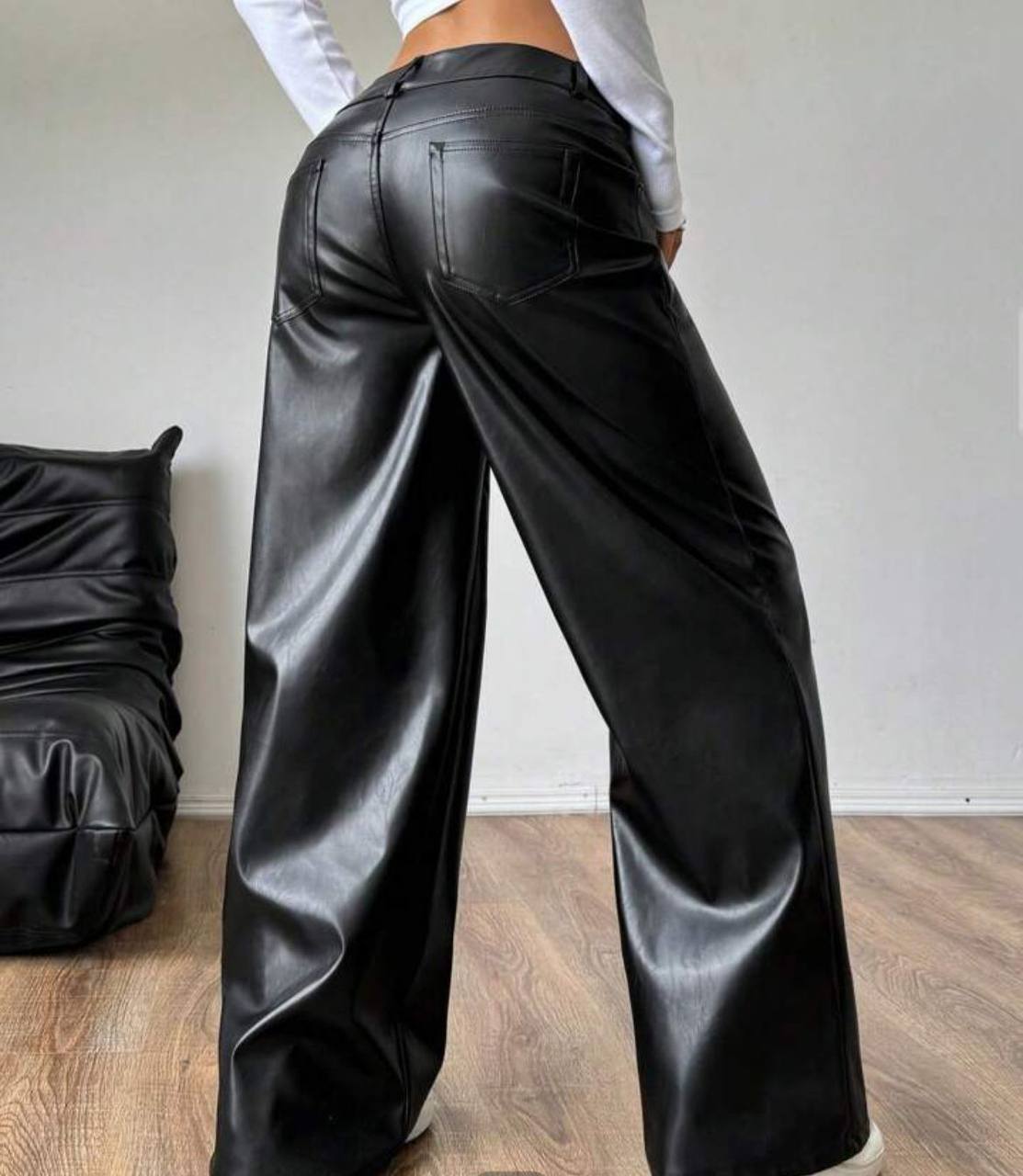 Pantalon Baggy De Cuero - New York